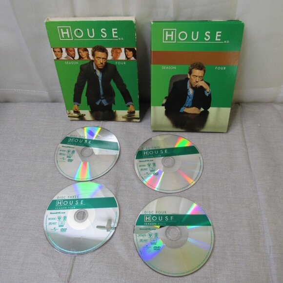 House MD DVD Set Season 4 Disc Slip Cover Medical Comedy TV Series - Picture 2 of 5